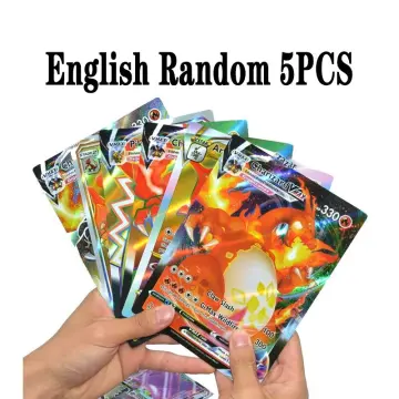 5pcs Pokemon Iron Cards Vmax Metal Pokemon Letters Pikachu Mewtwo