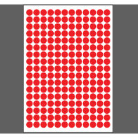 สติกเกอร์สี วงกลม 1ซม. 204ดวง บนวัสดุขนาด A5