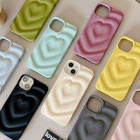 Qiqi เคสโทรศัพท์กันกระแทกรูปหัวใจ,Sarung Dof กันกระแทกสำหรับ iPhone 13 14 Pro Max 11 12 Pro Max 3D ทรงคลื่นนิ่มที่สร้างสรรค์ป้องกันการตกหล่นฝาหลัง TPU