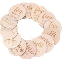 Wooden Baby Monthly Milestone Photo Cards  Double Sided Photo Prop Milestone Discs  Baby And Pregnancy Growth Announcement Cards Electrical Trade Tool