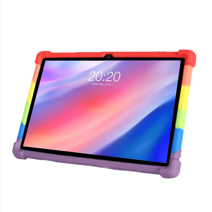 สำหรับ-teclast-p20p20hdm40ซิลิโคนแท็บเล็ตเคสพร้อมขาตั้งปรับได้และมุมหนาสำหรับป้องกันการกระแทก