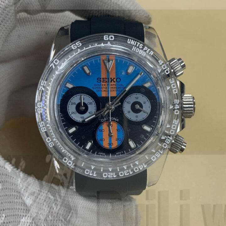 New modified quartz 40mm plastic watch acrylic mirror with Japanese VK63 movement Lazada Singapore