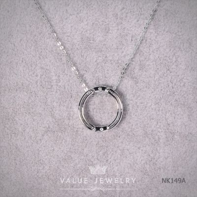🎁โปรพิเศษ🎁 Value Jewelry NK149 กว้าง1.6cmยาว1.6cmสร้อยยาว45cm สร้อยคอ จี้ แฟชั่น ขายดี ส่ง เพชร CZ คริสตัล 🎁ราคาถูก ทอง ทองคำแท้ สร้อย แหวน กำไร สร้อยคอ เครื่องประดับ เพรช หยก