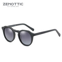 ZENOTTIC Vintage Acetate Round Polarized Sunglasses For MenWomen Fashion Brand Designer Sun Glasses UV400 Driving Eyewear