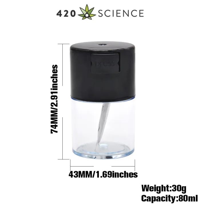 420 Science 0.06L Airtight Herb Storage Container Stash Herb Sealed