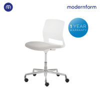 Modernform เก้าอี้สัมมนา เก้าอี้ทำงาน เก้าอี้บาร์เตี้ย-ปรับสูงได้ สีสันสดใส ขาอลูมิเนียม ล้อไนลอน  รุ่น ESN-006C