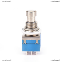 minglieyue2 1x 9-pin 3PDT กีต้าร์เอฟเฟค Pedal BOX STOMP Foot Metal SWITCH True BYPASS BLUE