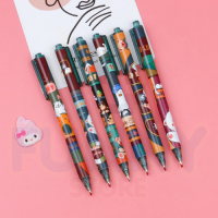 ปากกาเจลแบบกด SET 6 ด้าม (1 แถม 1) ลายการ์ตูนญี่ปุ่น ขนาดหัว 0.5mm สีดำ คละลาย