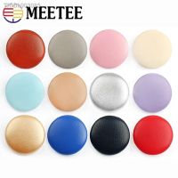 ✾ 30Pcs Meetee 11-32mm Leather Round Button for Sewing Jacket Coat Decorative Buckle Sofa Soft Buttons DIY Clothing Accessories