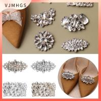 VJMHGS 1PC Rhinestone ส้นสูง งานแต่งงาน หัวเข็มขัด แคลมป์สแควร์ คลิปตกแต่งรองเท้า คลิปเงา