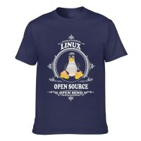 Premium Quality Linux Open Source Open Mind Penguin Developer Programmer Ccoder Father/Dad Cotton Summer T-Shirt