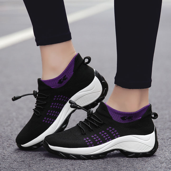 รองเท้ากีฬารองเท้าสำหรับผู้หญิงผู้หญิงแฟชั่นระบายอากาศได้ดีรองเท้าวิ่งผ้าตาข่ายกันลื่น