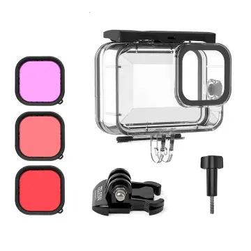 TELESIN 45M Waterproof Case For GoPro Hero 12 11 10 9 Underwater Diving  Housing Cover With Dive Filter Action Camera Accessories