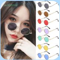 JHA9202888 พังก์สไตล์ แว่นกันแดดกลมเล็ก สีสันสดใส การป้องกัน UV400 แว่นตาสำหรับแว่นตา แฟชั่นสำหรับผู้หญิง เฉดสีวงกลม สำหรับผู้หญิงและผู้ชาย