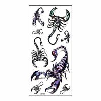 Men Fashion Cool Funny 3D Scorpion King Temporary Waterproof Tattoo Sticker Stickers