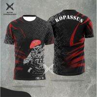 เสื้อยืดรุ่นใหม่ Dry Fit "Red Carbon KOPASSUS" 2023