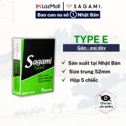 Bao cao su gân gai Sagami Type E hộp 5 chiếc