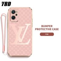 YBD LV ซิลิกาเคสโทรศัพท์เจลพร้อมสายคล้องสำหรับ OPPO Realme 9i A96 K10เคสบางพิเศษพร้อมเลนส์ป้องกัน