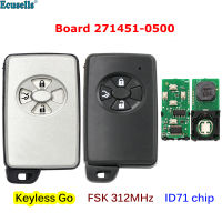 Oibwye 3ปุ่มสมาร์ท Keyless กุญแจรีโมท FSK 312MHz ชิป ID71สำหรับ Toyota 2007-2013บอร์ด271451-0500