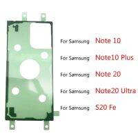 3ชิ้นสำหรับ Samsung Note 10 20 S20 Fe Plus อัลตร้ากลับฝาครอบกระจกกาวสติ๊กเกอร์สติ๊กเกอร์กาว