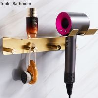 ◊ Creative Hair Dryer Storage Rack Stainless Steel Punch-free Bathroom Hook Up Shelf Household Storage Holder Accessories