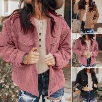 ZANZEA ashion Solid Color Long Sleeve Buttons Down Cargo Vintage Jackets