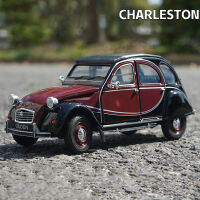 WELLY 1:24ซีตรอง2CV6ชาร์ลสตันคลาสสิกรถยนต์ล้อแม็กรถยนต์รุ่น D Iecasts และของเล่นยานพาหนะเก็บรถของเล่นเด็กของขวัญวันเกิด