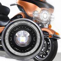 【AT】7 Quot; ไฟหน้า H4moto นิ้ว ForDavidsion SoftailFat Boy ไฟหน้า7นิ้วพร้อม DRL Hi/low Led ไฟหน้ารถจักรยานยนต์