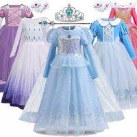 4 6 8 10ปีหญิงชุดเจ้าหญิง Snowflake Fantasia ฮาโลวีน Carnival PARTY ชุดเด็กวันเกิดคอสเพลย์จาน vestidos...