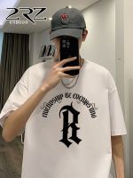 2 rz mens popular LOGO LOGO choli American high street arc offset printing T-shirt mens and womens cotton shirt during summe --ntx230801♈