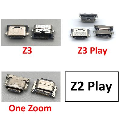 2ชิ้น /Lot แจ็คไมโคร Usb เต้ารับสำหรับชาร์จตัวเชื่อมต่อแท่นชาร์จช่องเสียบปลั๊กสำหรับ Motorola Moto Z2 Z3เล่นหนึ่งซูม C บวก