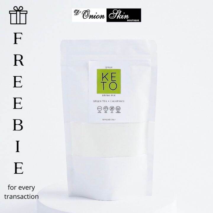 GMAX 100GRAMS KETO GREEN TEA CALAMANSI JUICE (REPACKED) WITH FREEBIE