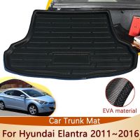 แผ่นรองท้ายรถสำหรับ Hyundai Elantra MD 2011 2012 2013 2014 2015อุปกรณ์เสริม2016พรมรองท้ายรถดินสอเขียนขอบตากันน้ำสติกเกอร์พรม