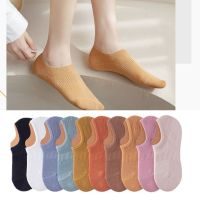 1 pair Womens Socks Cotton Summer 2023 New Solid Color Invisible Low Cut Socks Female Breathable Casual Plain Socks Anti-slip Socks Tights