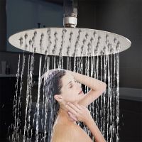 8/10/12 Inch Rainfall Shower Head Stainless Steel Round Rain Shower Head Pressurized  Big Shower Head