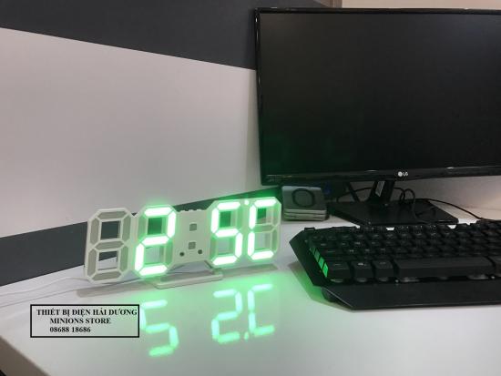 Đồng hồ điện tử 3d để bàn hoặc treo tường - báo thức & đo nhiệt độ - tn828 - ảnh sản phẩm 4