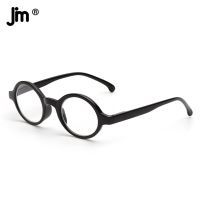 JM Spring Hinge Round Reading Glasses Women Men Diopter Magnifier Presbyopic Glasses Black 0.5 6