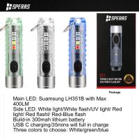 SPERAS S11 400LMS EDC Keychain Flashlight