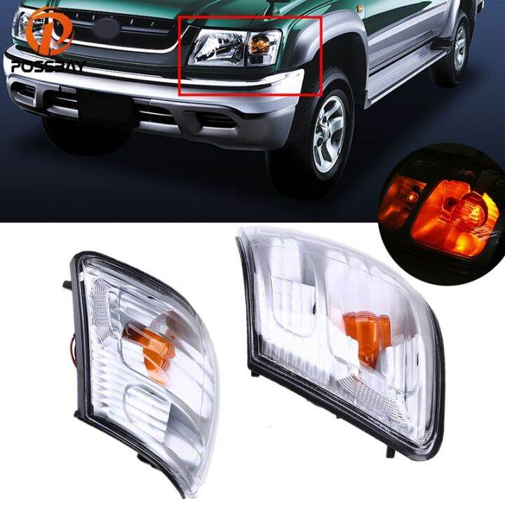 POSSBAY Car Corner Side Indicator Lights For Toyota Hilux 2001 2002