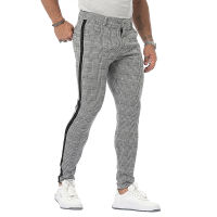 Mens Streetwear Chinos Plaid Casual Pants Fitness Men Skiny Bottom Jogger Pants Sweatpants Fashion Trousers Stripe Track Pants