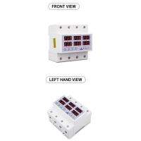 Din Rail 3 Phase Voltage Relay 3P+N Voltmeter Ammeter over and Under Voltage Monitor Relays Protector 63A 230V with N