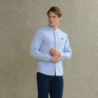 Khaki Bros. - Long Sleeve Shirt - เสื้อเชิ๊ตแขนยาว - KM22S014 - Royal Blue