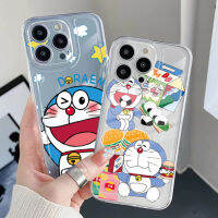 สำหรับ Realme C35 C11 2021 C12 C15 C21Y C25Y C25S Realme5 5i 6i 8 Pro Anime น่ารักแฮมเบอร์เกอร์ซูชิ Doraemon คุณภาพสูงสแควร์ Edge Air Cushion Cover Full Len กรณีป้องกัน