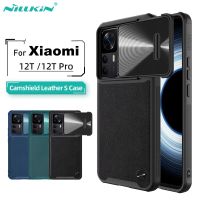 สำหรับ12T Pro NILLKIN Camshield เคสหนัง S สำหรับ12T ป้องกันกล้องเลื่อนฝาหลังความเป็นส่วนตัวสำหรับ12T/12T Pro