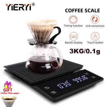 Yieryi 3kg 0.1g 5kg 0.1g Drip Coffee Scale for Coffee Balance