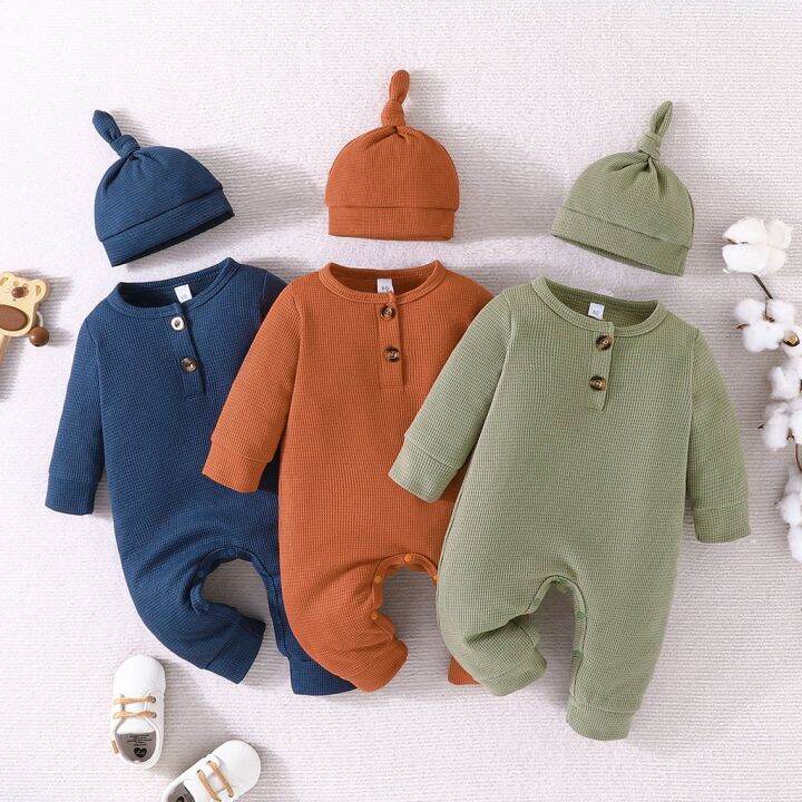 Baju Baby Unisex Newborn Clothing Cute christening hat Fashion Romper 3