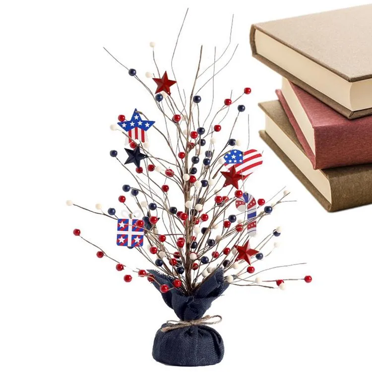 Artificial Tree Patriotic Decorations 4th of July Independence Day ...
