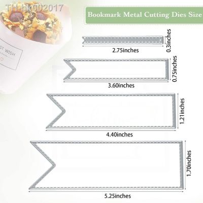 ♨◘❀ Bookmark Metal Cutting Dies Craft Carbon Steel Embossing Scrapbooking Tool and Thin Banner Cutting Die for Card Scrapbooking DIY