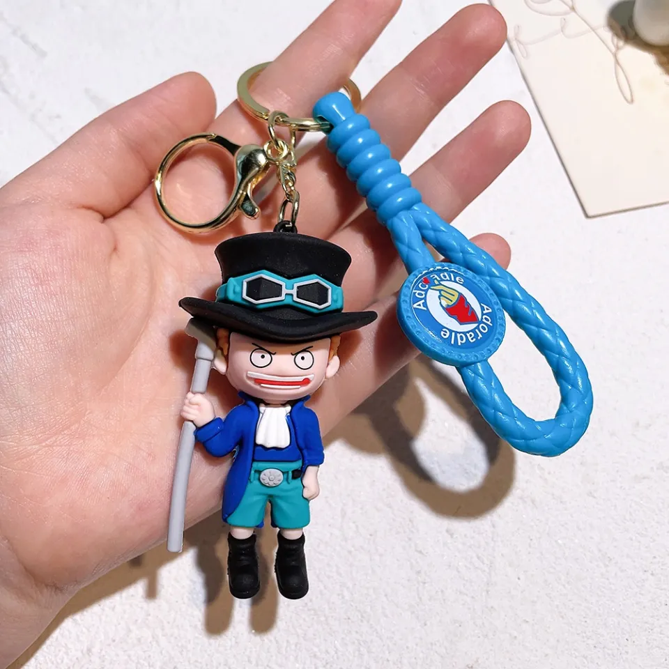 New One Piece Anime Acrylic Cartoon Key Chian Kawaii Luffy Keychain Zoro  Sanji Shankusu Katakuri Pendant Toy Kids Gift