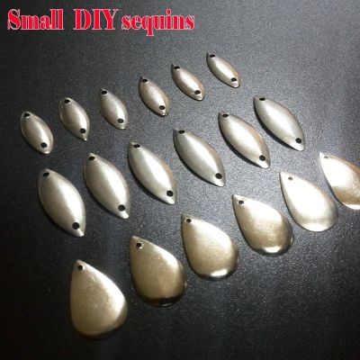 HOT small fishing lure sequins willow spinner blades smooth DIY lure bait tackle 50pcs/lot